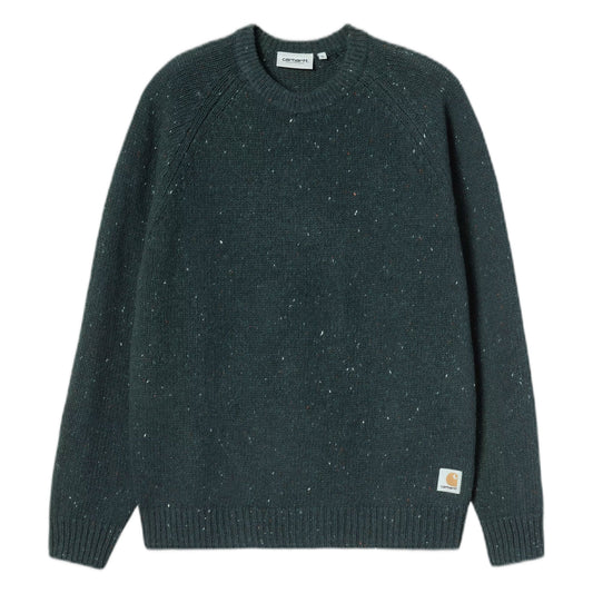 Maglione Carhartt Wip Anglistic Sweater - Deep Lagoon - Maglieria di Carhartt Wip | Francis Concept