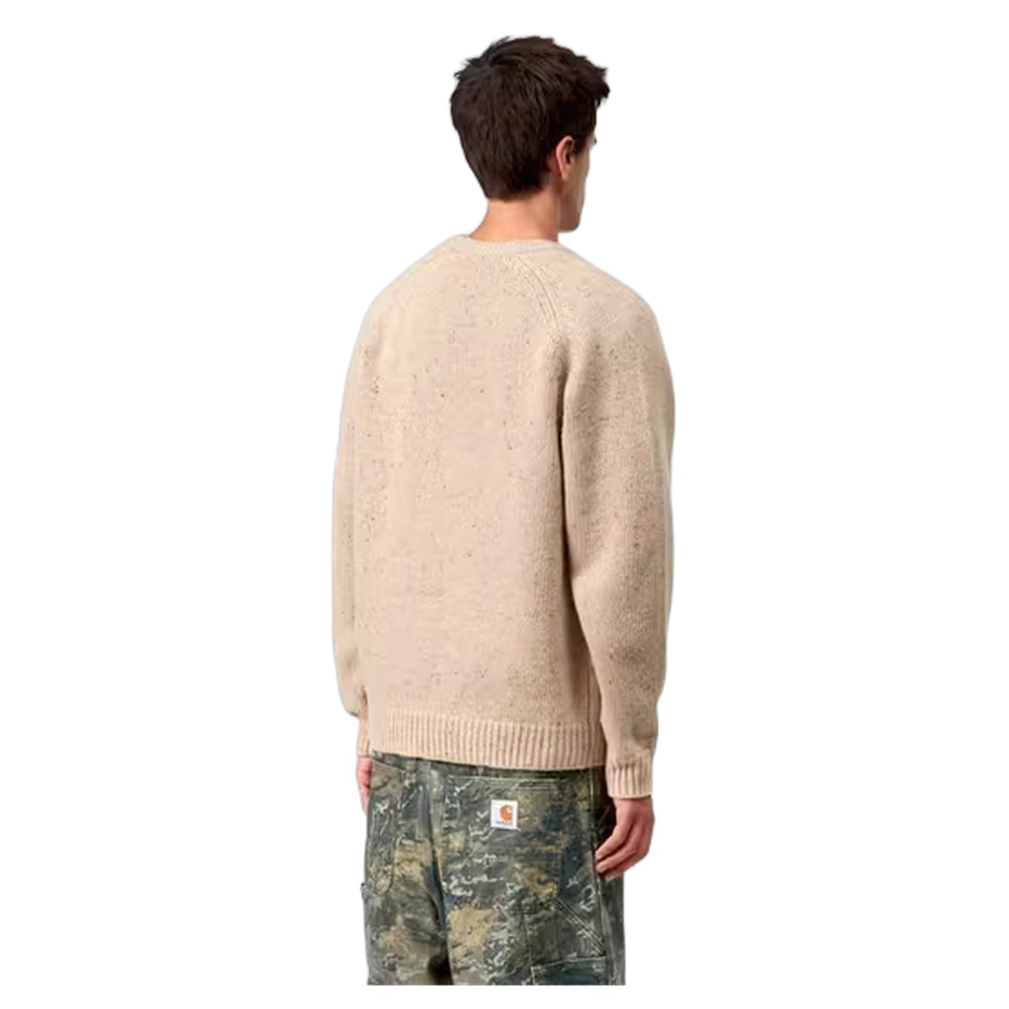 Maglione Carhartt Wip Anglistic Sweater - Speckled Fleur De Sel - Scarpe di Carhartt Wip | Francis Concept