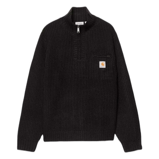 Maglione Carhartt Wip Detroit Half Zip Sweater - Black - Maglieria di Carhartt Wip | Francis Concept