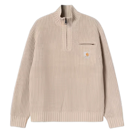 Maglione Carhartt Wip Detroit Half Zip Sweater - Fleur De Sel - Maglieria di Carhartt Wip | Francis Concept