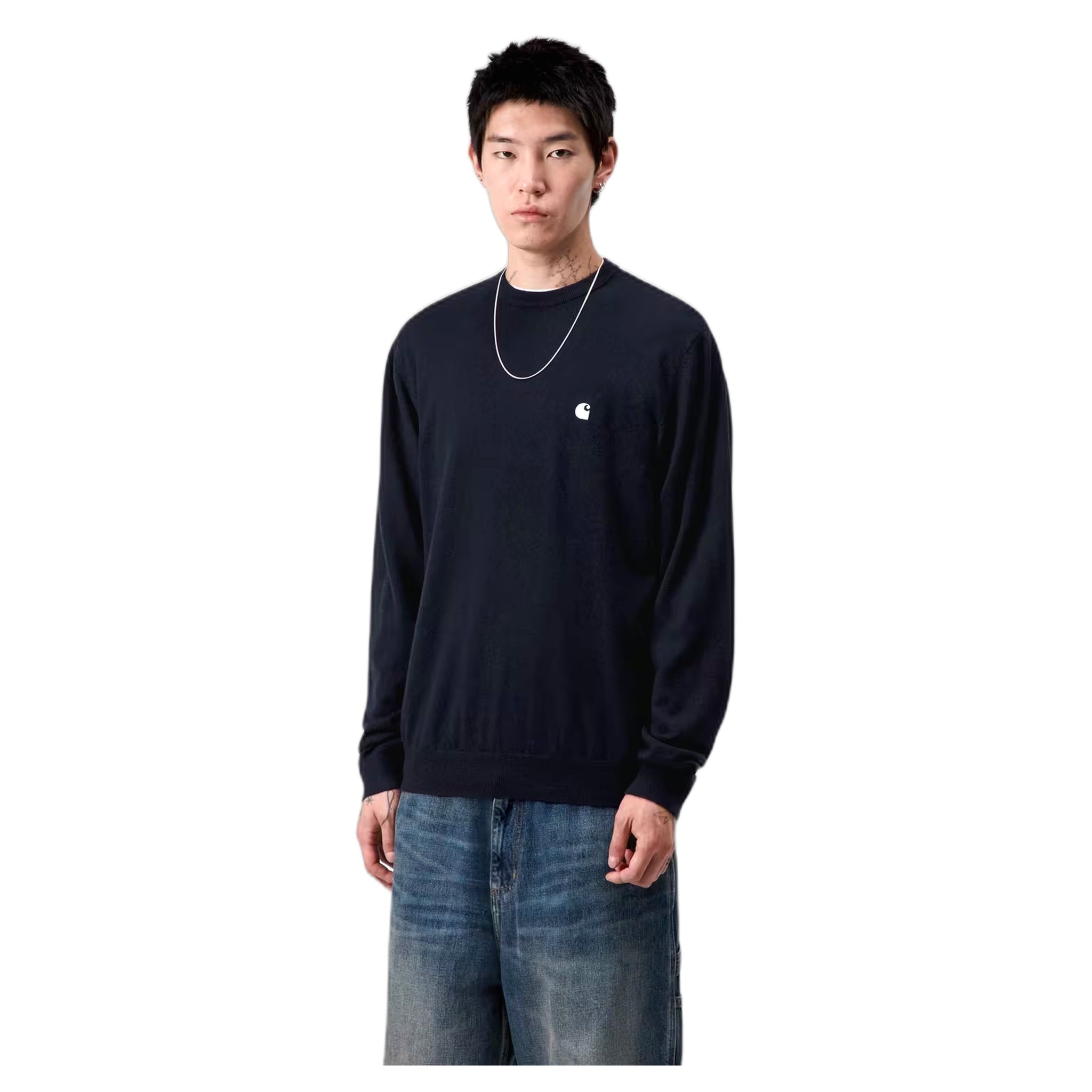 Maglione Carhartt Wip Sweater - Dark Navy / Wax - Maglieria di Carhartt Wip | Francis Concept