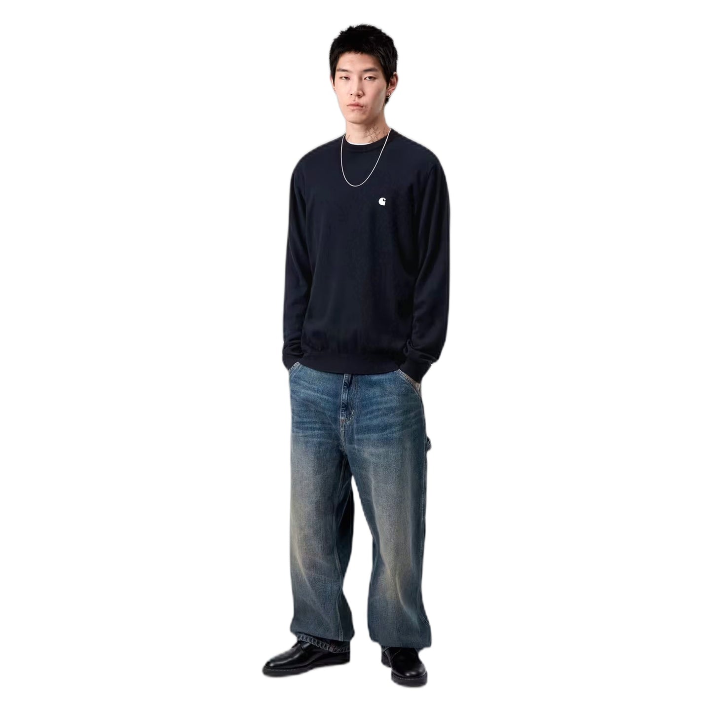 Maglione Carhartt Wip Sweater - Dark Navy / Wax - Maglieria di Carhartt Wip | Francis Concept