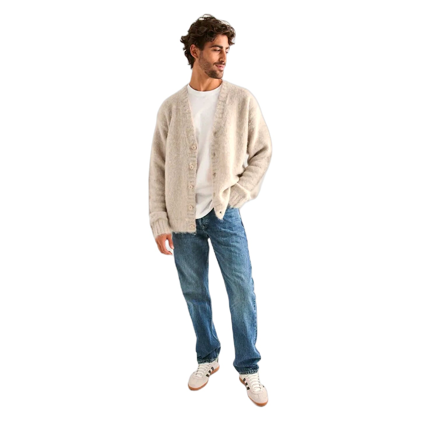 Maglione Dr Denim Tom Cardigan - Brushed Silver Lining - Maglieria di Dr.Denim | Francis Concept