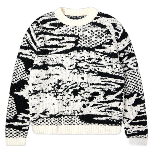 Maglione Edwin Panku Sweater - White/Black - Maglieria di Edwin | Francis Concept