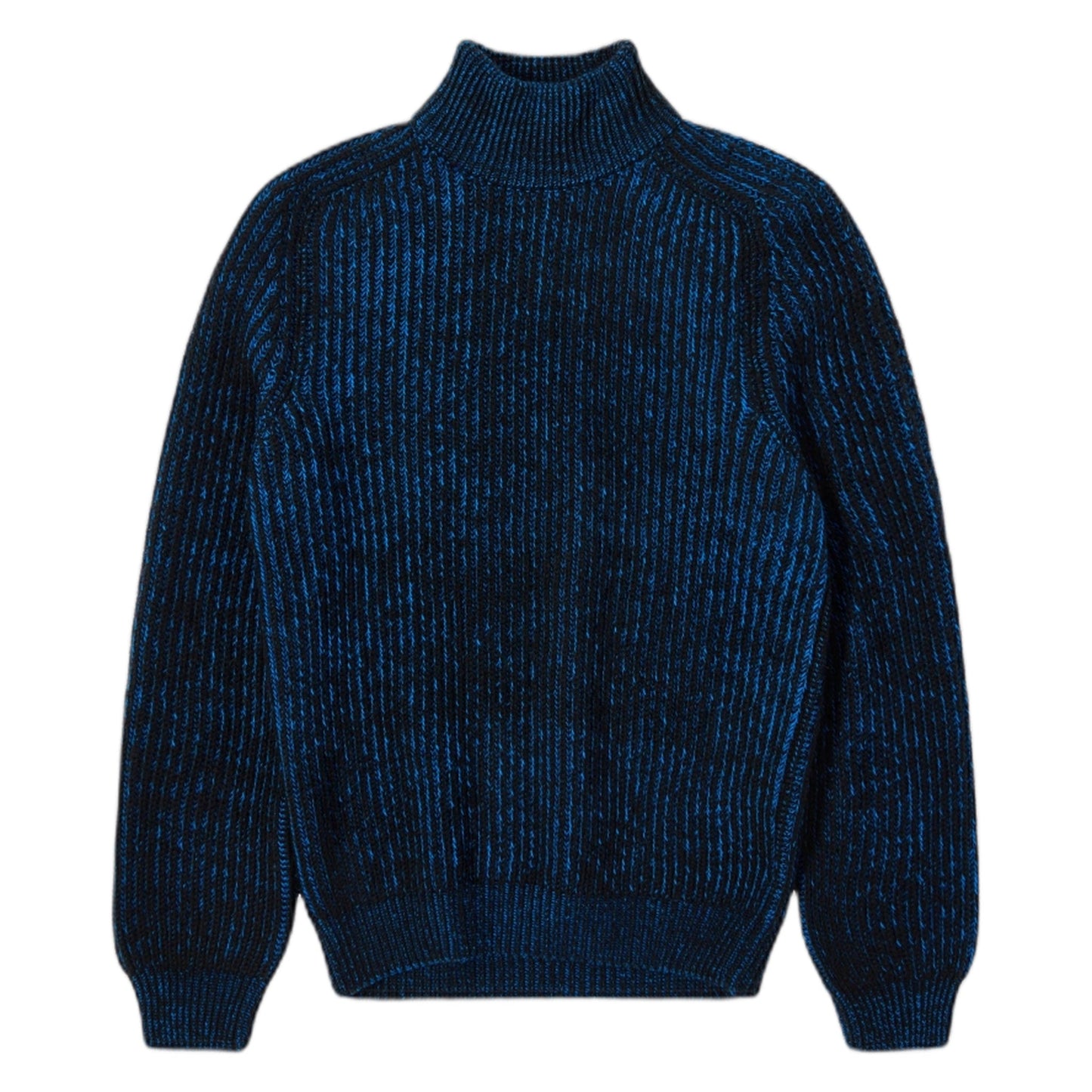 Maglione Edwin Roni High Collar Sweater - Black / Blue - Maglieria di Edwin | Francis Concept