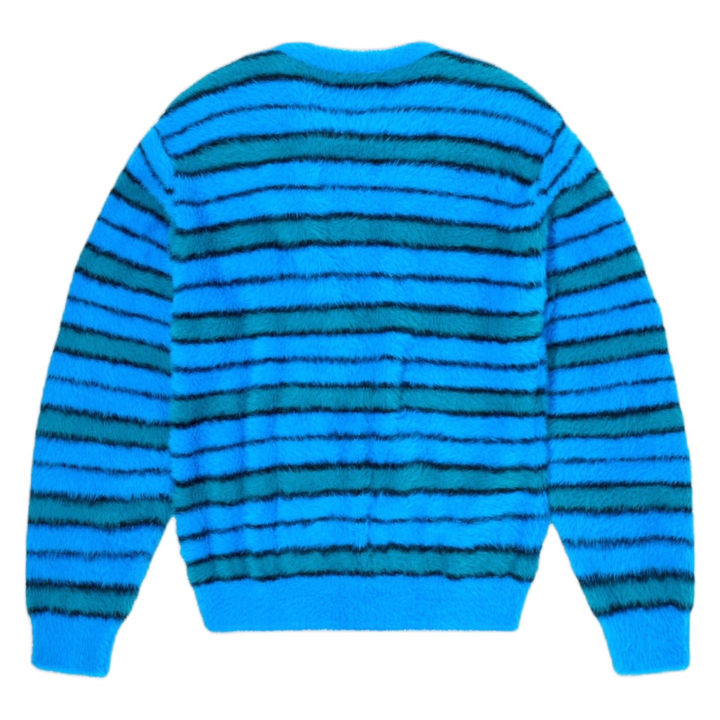 Maglione Edwin Striped Hairy Sweater - Blue / Aqua / Black - Maglieria di Edwin | Francis Concept