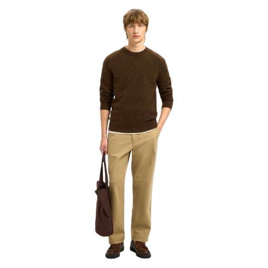 Maglione Girogola Selected Homme Rai Ls Knit Crewneck - Demitasse - Maglioni di Selected | Francis Concept