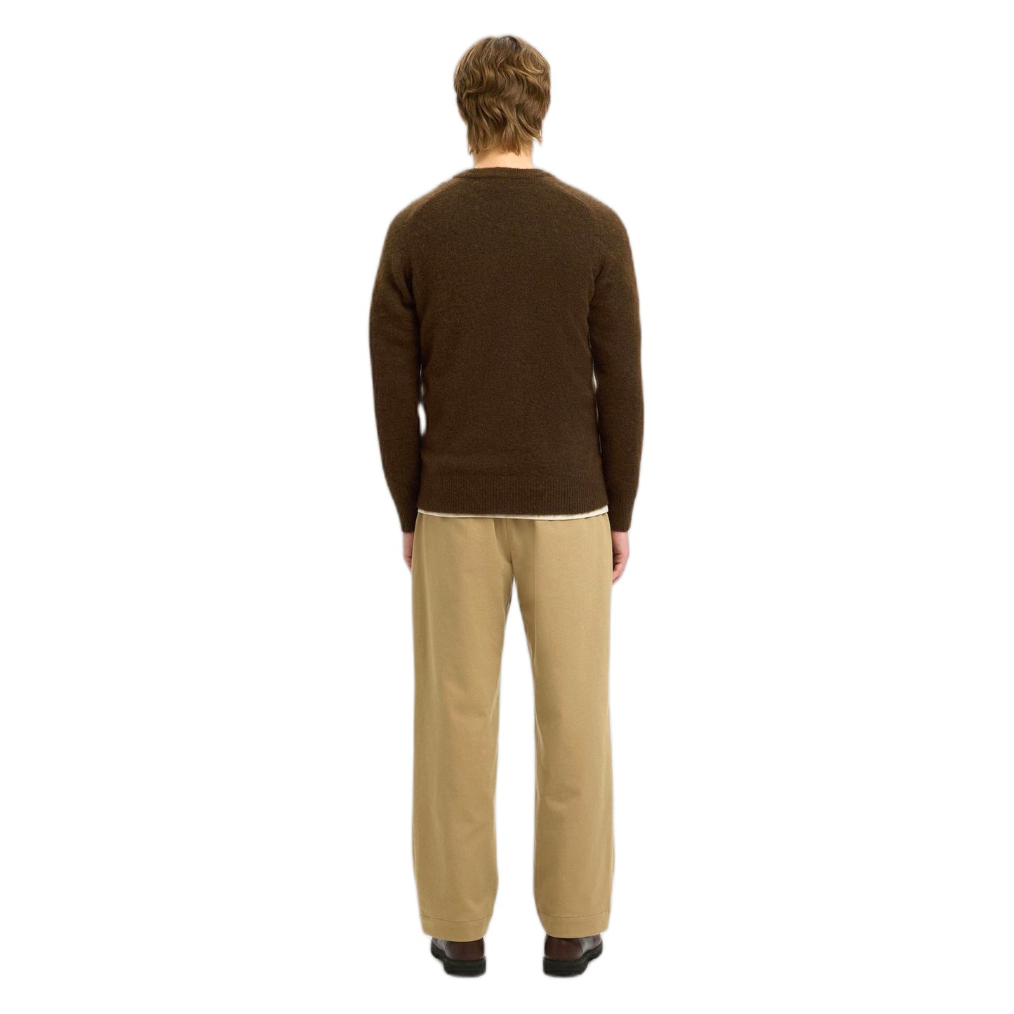 Maglione Girogola Selected Homme Rai Ls Knit Crewneck - Demitasse - Maglioni di Selected | Francis Concept