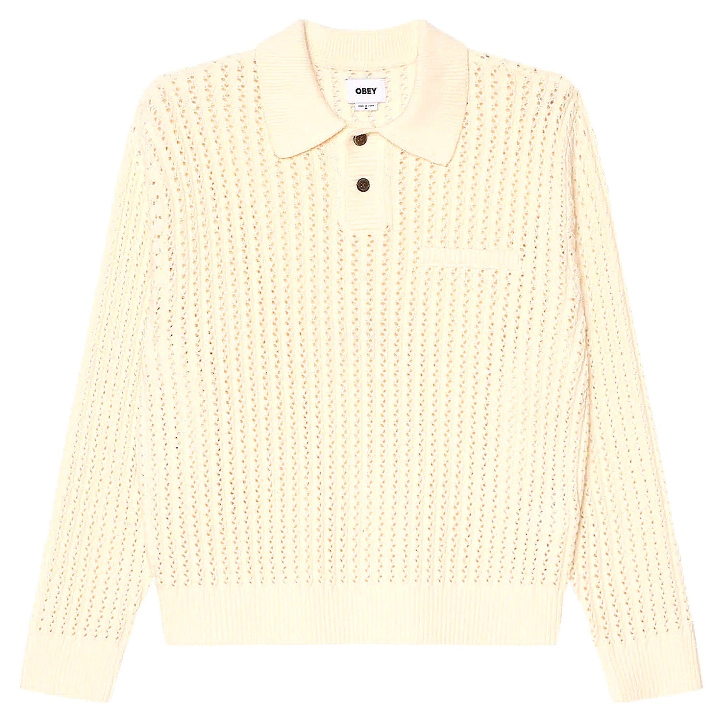 Maglione Obey Duane Polo Sweater - Natural - Maglieria di Obey | Francis Concept
