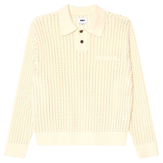 Maglione Obey Duane Polo Sweater - Natural - Maglieria di Obey | Francis Concept