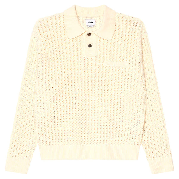 Maglione Obey Duane Polo Sweater - Natural - Maglieria di Obey | Francis Concept
