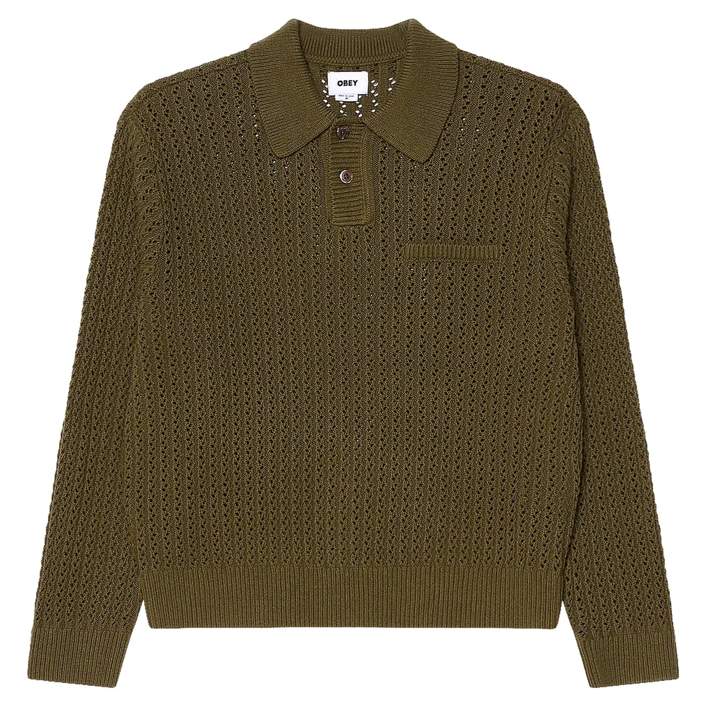 Maglione Obey Duane Polo Sweater - Tea Leaf - Maglieria di Obey | Francis Concept