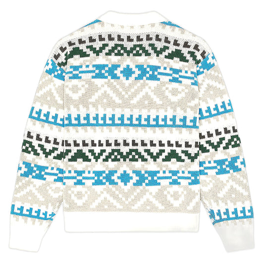 Maglione Obey Geo Polo Sweater - Whisper White Multi - Maglieria di Obey | Francis Concept