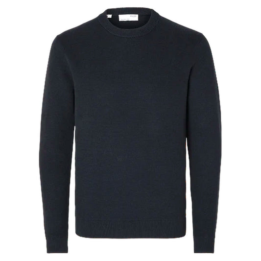 Maglione Selected Homme Dane Ls Knit Structure Crew Neck - Navy - Maglieria di Selected Homme | Francis Concept