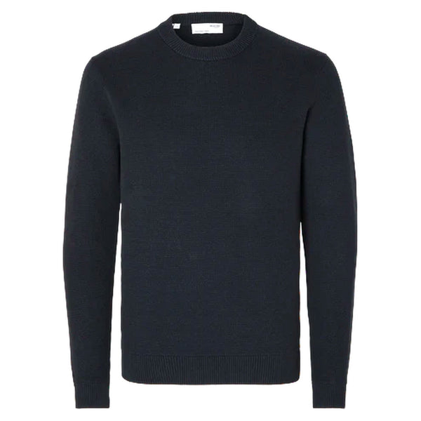 Maglione Selected Homme Dane Ls Knit Structure Crew Neck - Navy - Maglieria di Selected Homme | Francis Concept