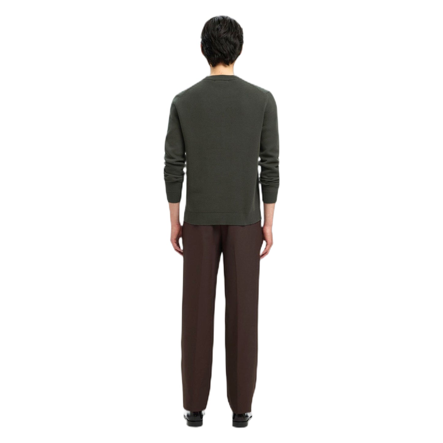 Maglione Selected Homme Dane Ls Knit Structure Crew Neck - Verde - Maglieria di Selected Homme | Francis Concept