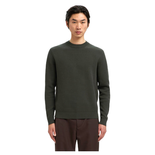 Maglione Selected Homme Dane Ls Knit Structure Crew Neck - Verde - Maglieria di Selected Homme | Francis Concept