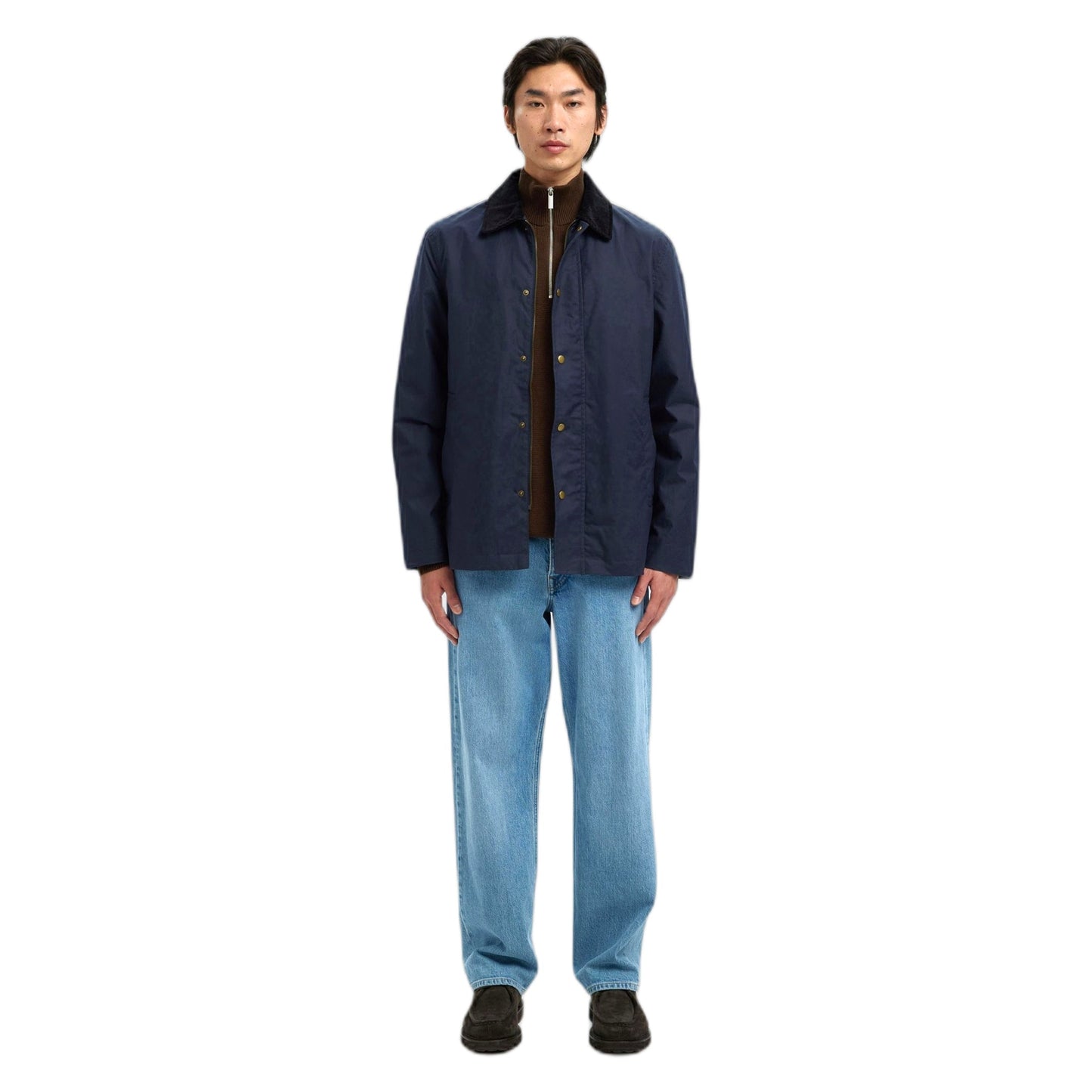 Maglione Selected Homme Dane Ls Knit Structure Half Zip - Marrone - Maglieria di Selected Homme | Francis Concept