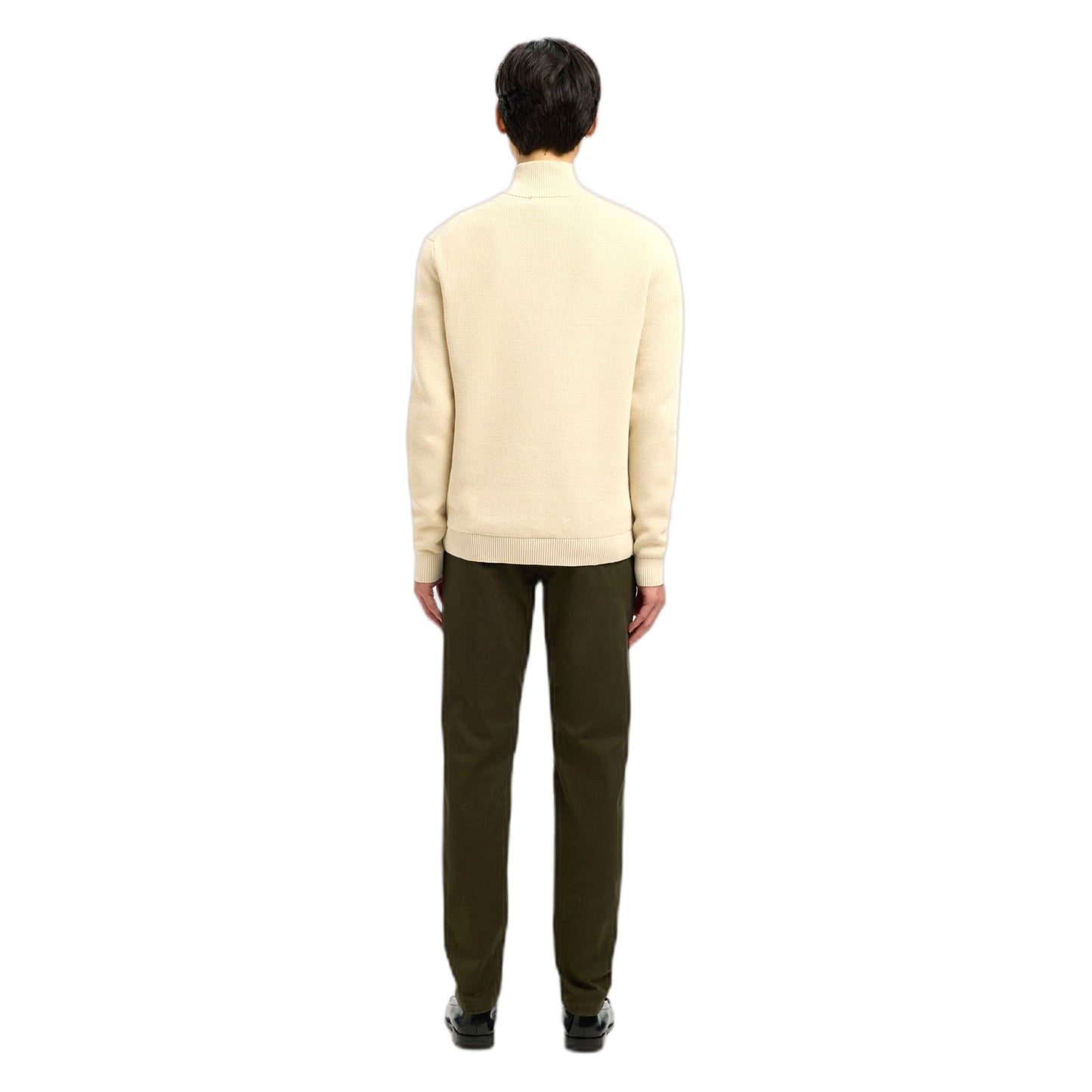 Maglione Selected Homme Ls Knit Structure Half Zip - Oatmeal - Maglieria di Selected Homme | Francis Concept