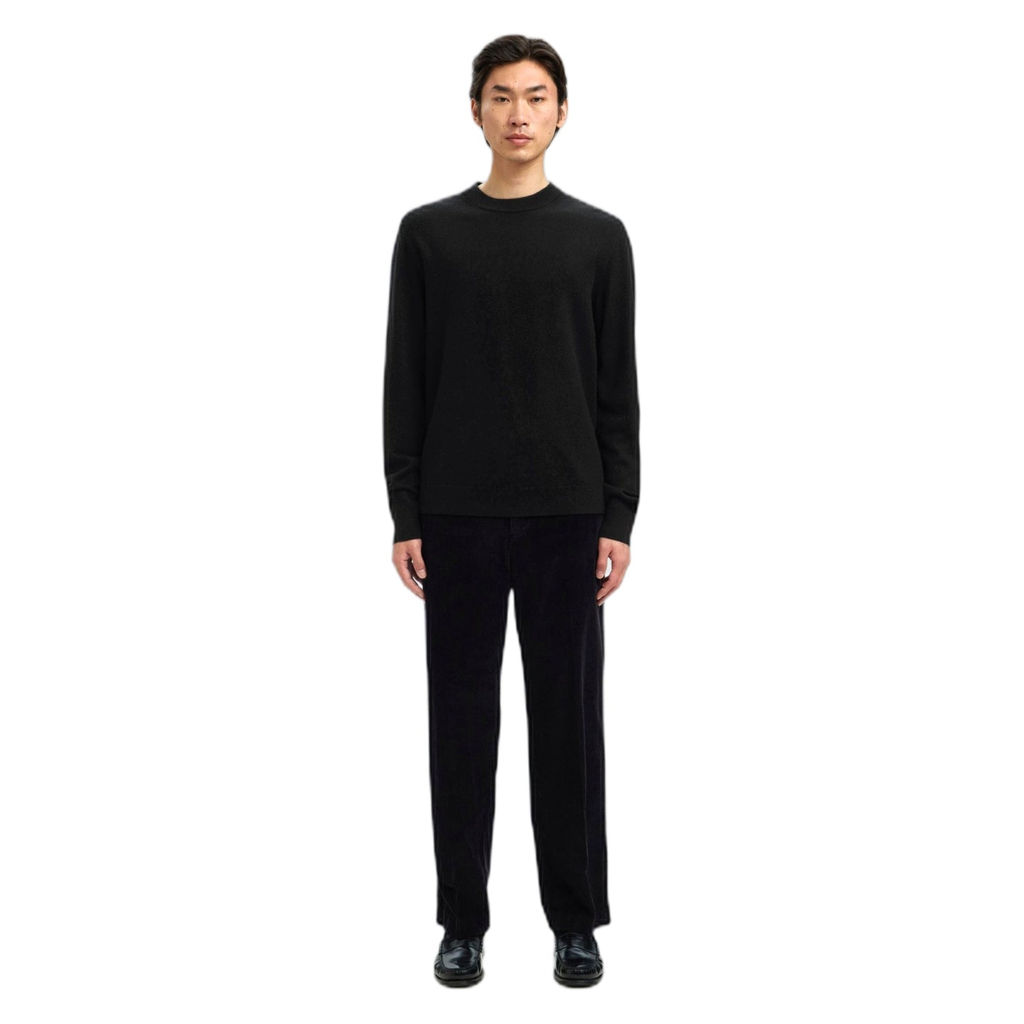 Maglione Selected Homme Merino Brushed Relaxed Crew - Black - Maglieria di Selected Homme | Francis Concept