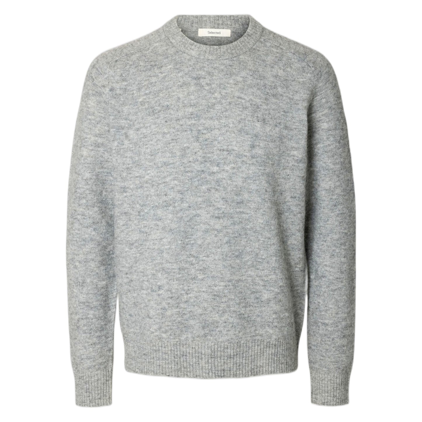 Maglione Selected Homme Rai Ls Knit Crew Neck - Grey Melange - Maglieria di Selected Homme | Francis Concept