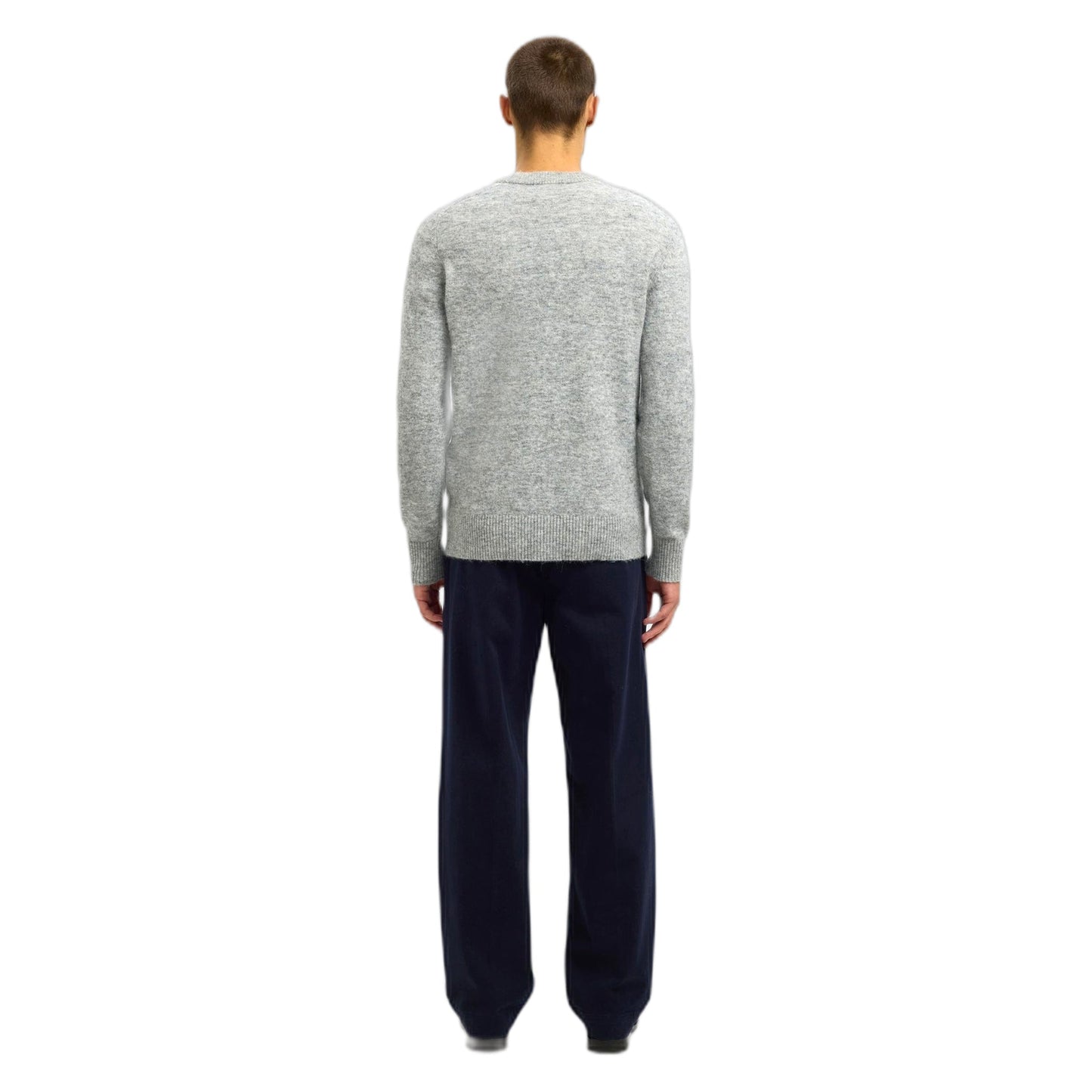 Maglione Selected Homme Rai Ls Knit Crew Neck - Grey Melange - Maglieria di Selected Homme | Francis Concept