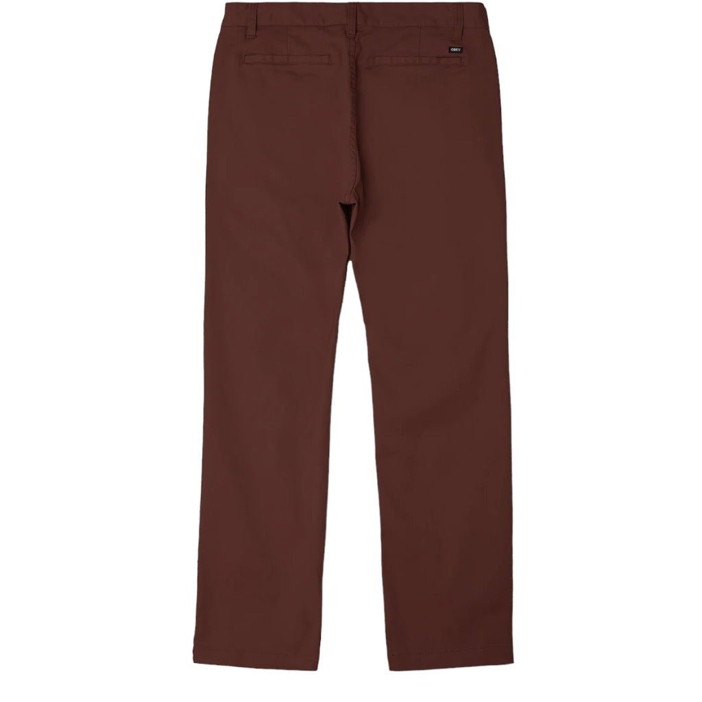 Obey Straggler Flooded Pants - Sepia Brown - Pantaloni di Obey | Francis Concept