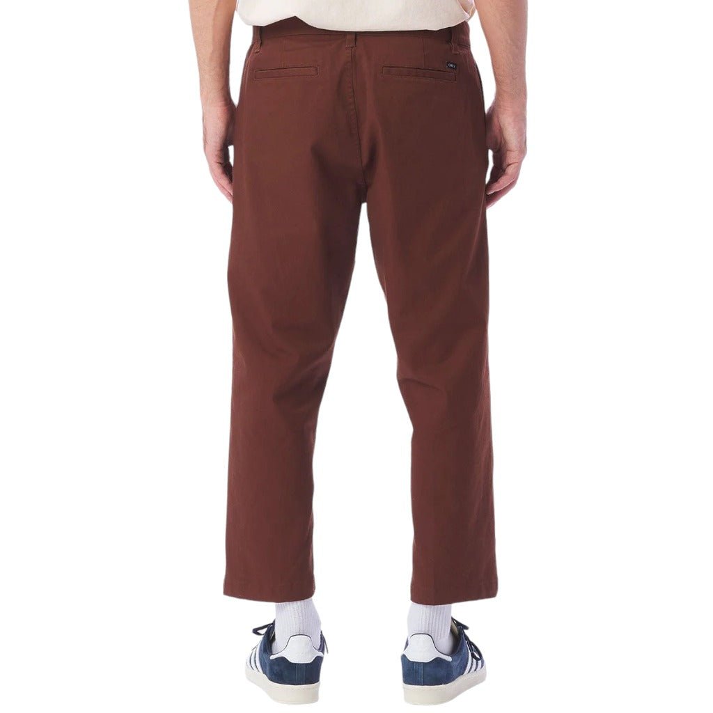 Obey Straggler Flooded Pants - Sepia Brown - Pantaloni di Obey | Francis Concept