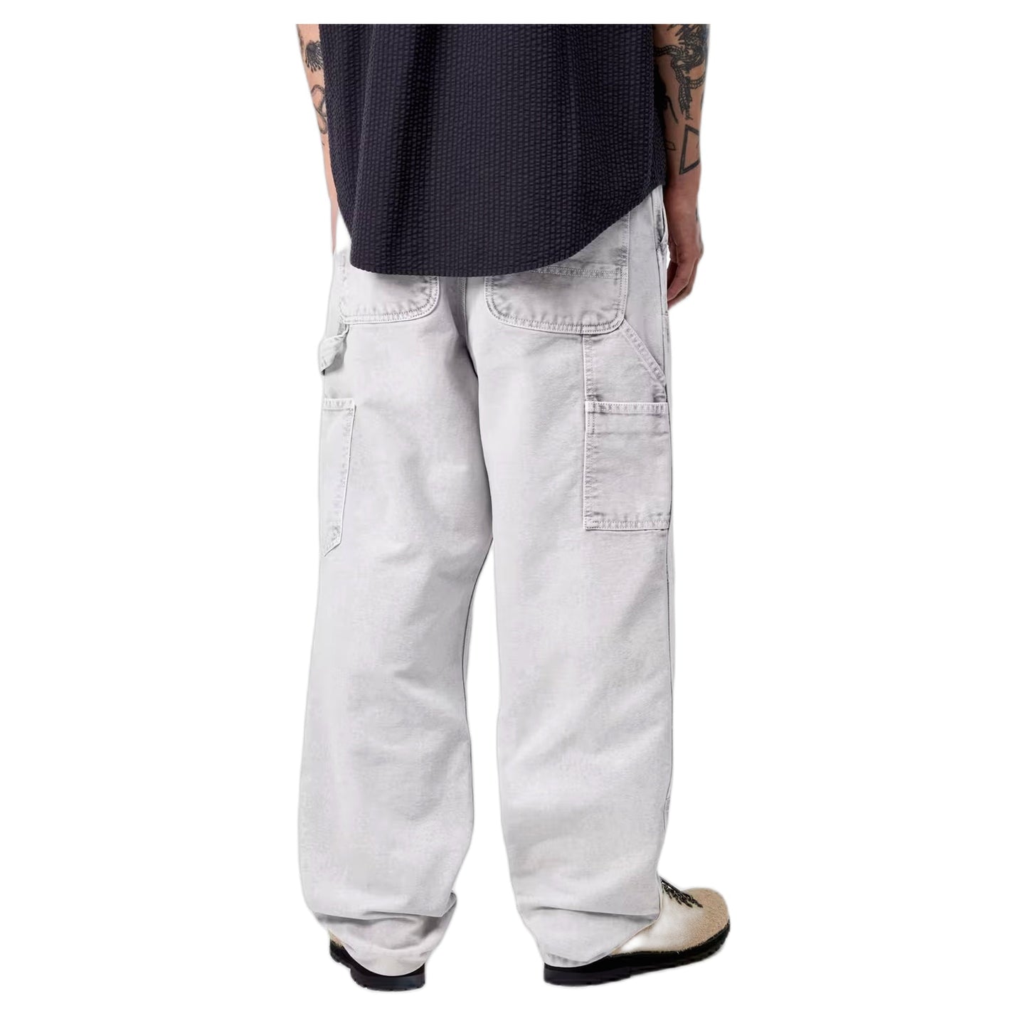 Pantalone Carhartt Wip Double Knee Pant - Black Chalk Wash - Pantaloni di Carhartt Wip | Francis Concept