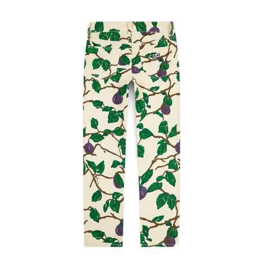 Pantalone Uomo Obey Hardwork Printed Denim Pant - Bianco - Pantaloni di Obey | Francis Concept