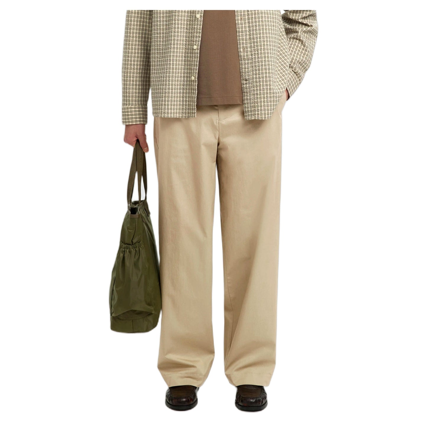 Pantaloni Selected Homme 260 Wide Leg Axel Jari Pant - Beige