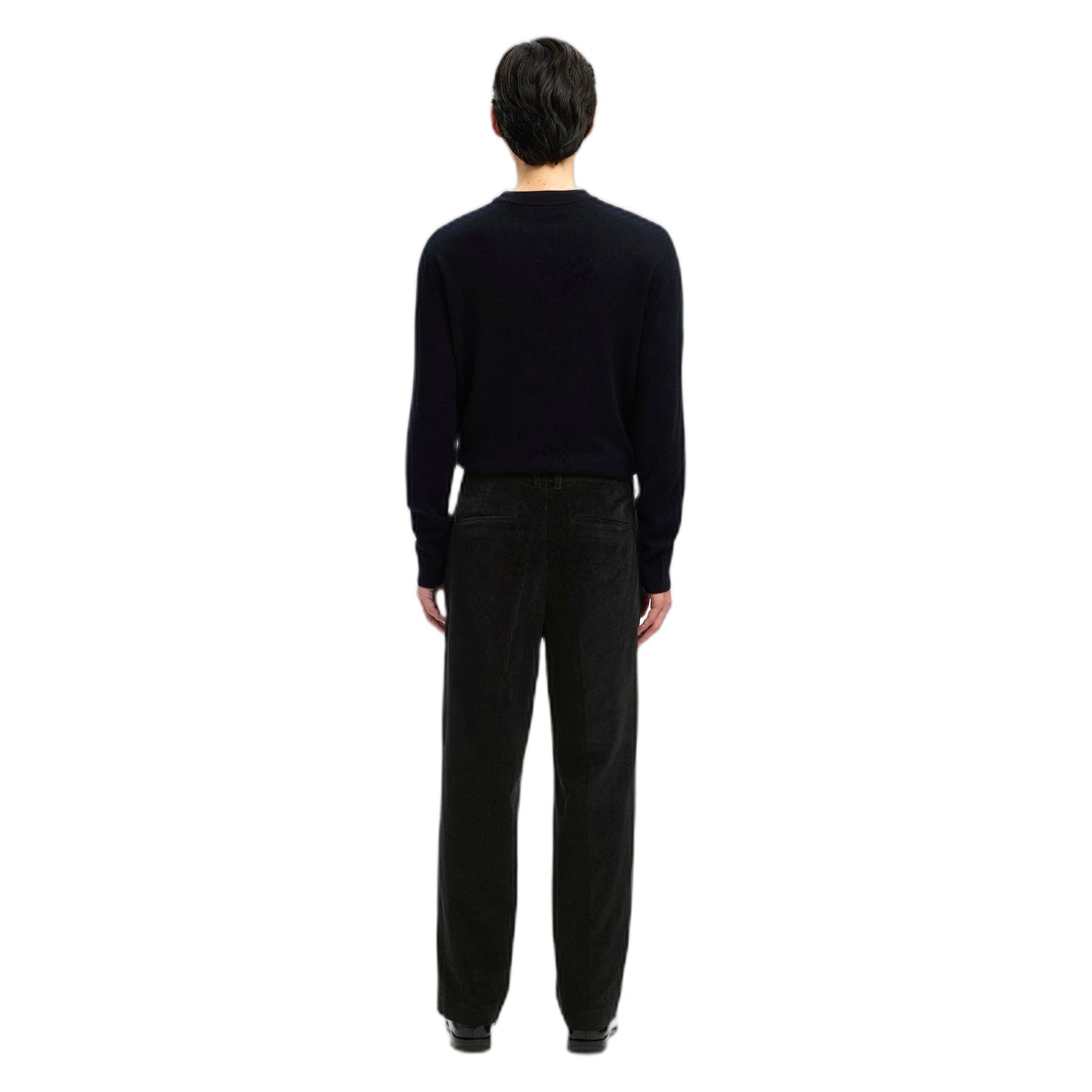 Pantaloni Selected Homme Slh220 Loose Art Courduroy Pant - Nero - Pantaloni di Selected Homme | Francis Concept