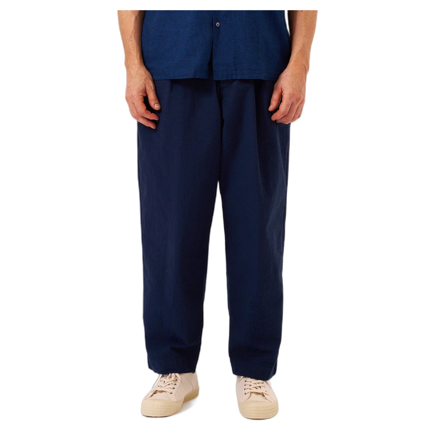 Pantaloni Universal Works Oxford Pant Derby Stripe - Navy