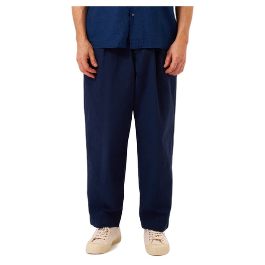 Pantaloni Universal Works Oxford Pant Derby Stripe - Navy - Pantaloni di Universal Works | Francis Concept