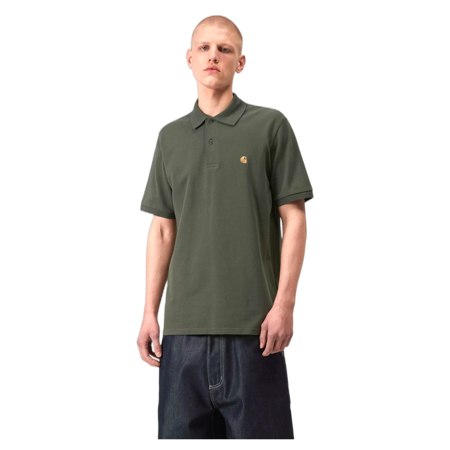Polo Carhartt Wip S/S Chase - Leaf / Gold-Francis Concept