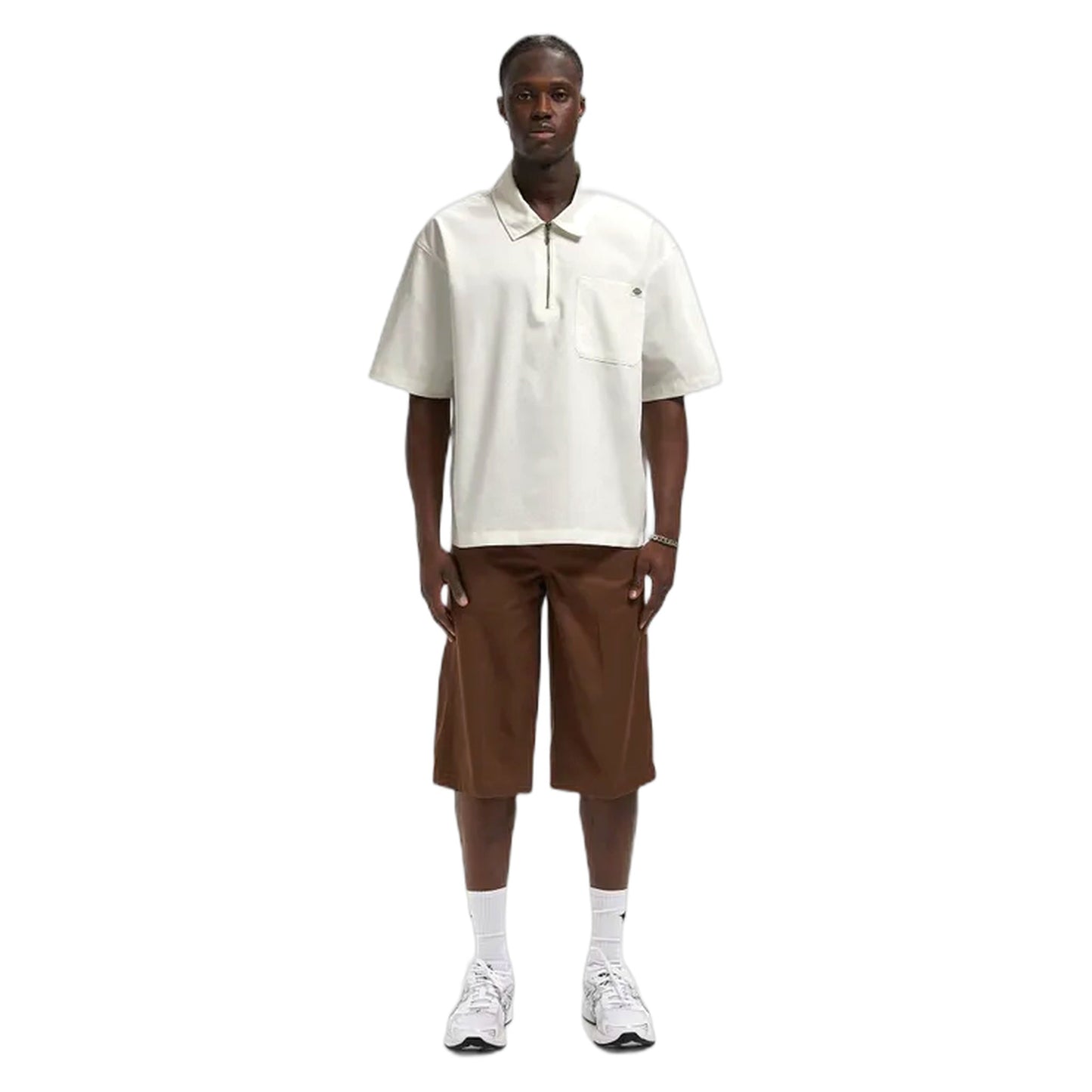 Polo Dickies Cadiz QZ Shirt SS - Egret-Francis Concept