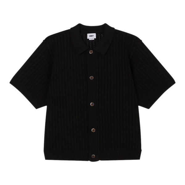 Polo Obey Dez Sweater Shirt - Digital Black - Polo di Obey | Francis Concept