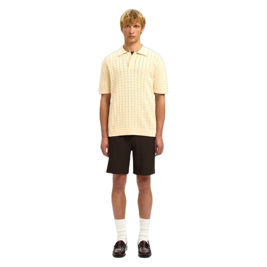 Polo Selected Homme Mattis Knit New Cable Polo - Beige-Francis Concept
