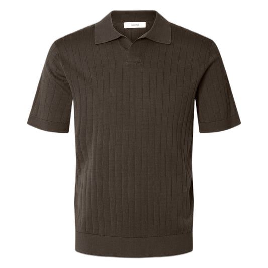 Polo Selected Homme Torino SS Knit open Stitch Polo - Delicioso