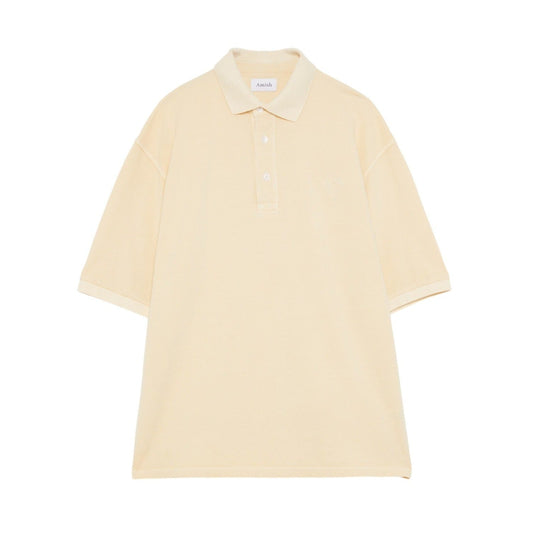 Polo Uomo Oversize Amish MAN AMISH Piquet Pigment Banana split Giallo - Polo di Amish | Francis Concept
