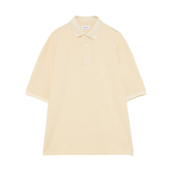 Polo Uomo Oversize Amish MAN AMISH Piquet Pigment Banana split Giallo - Polo di Amish | Francis Concept