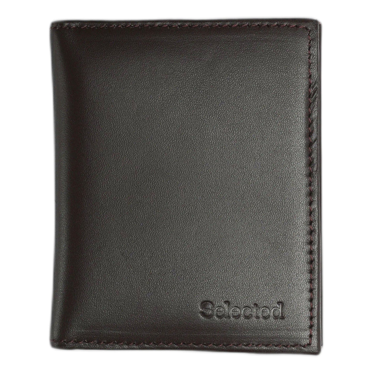 Portafogli Selected Homme Leo Leather Fold Wallet - Marrone