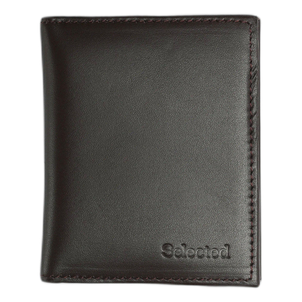 Portafogli Selected Homme Leo Leather Fold Wallet - Marrone