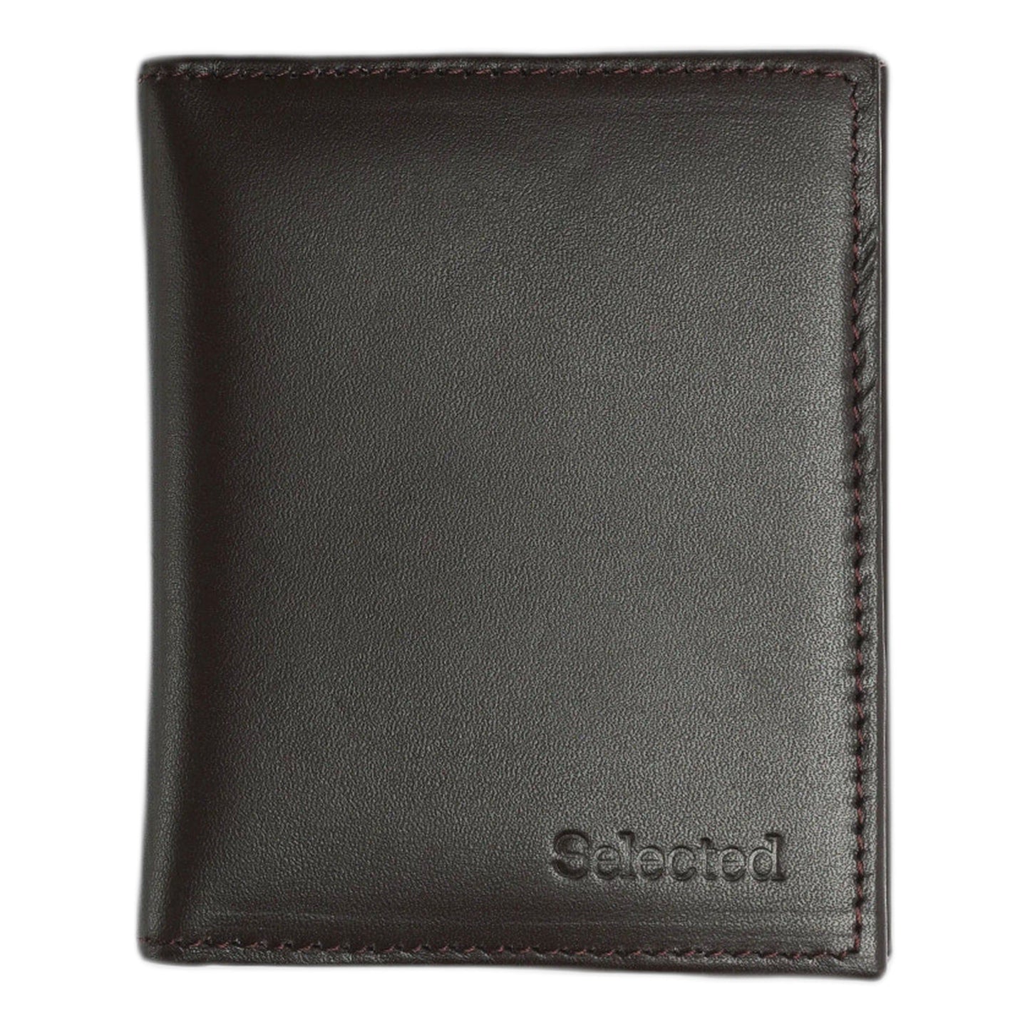 Portafogli Selected Homme Leo Leather Fold Wallet - Marrone