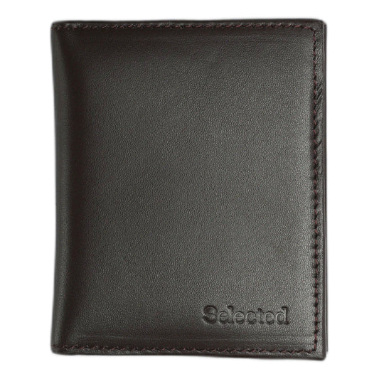 Portafogli Selected Homme Leo Leather Fold Wallet - Marrone