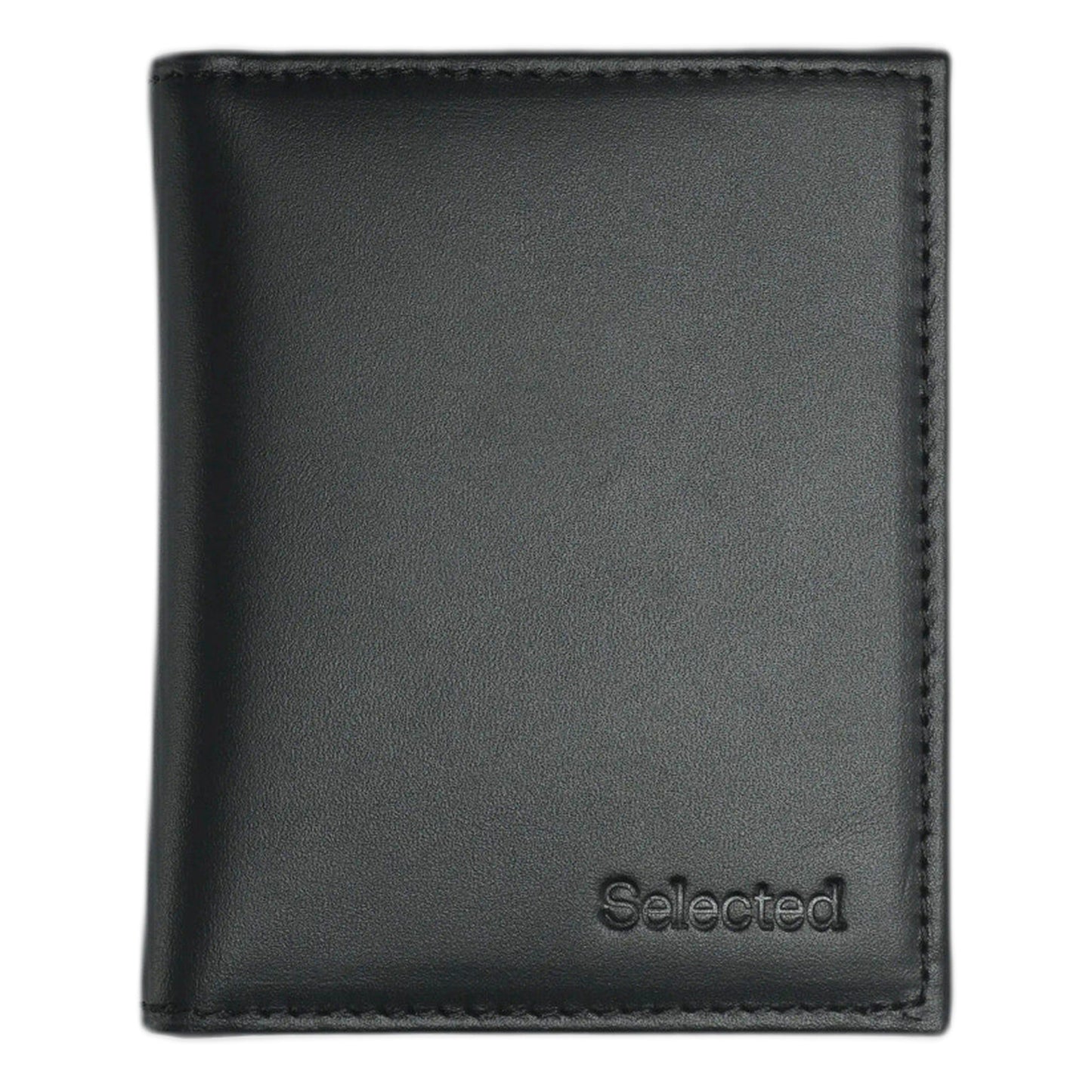 Portafogli Selected Homme Leo Leather Fold Wallet - Nero