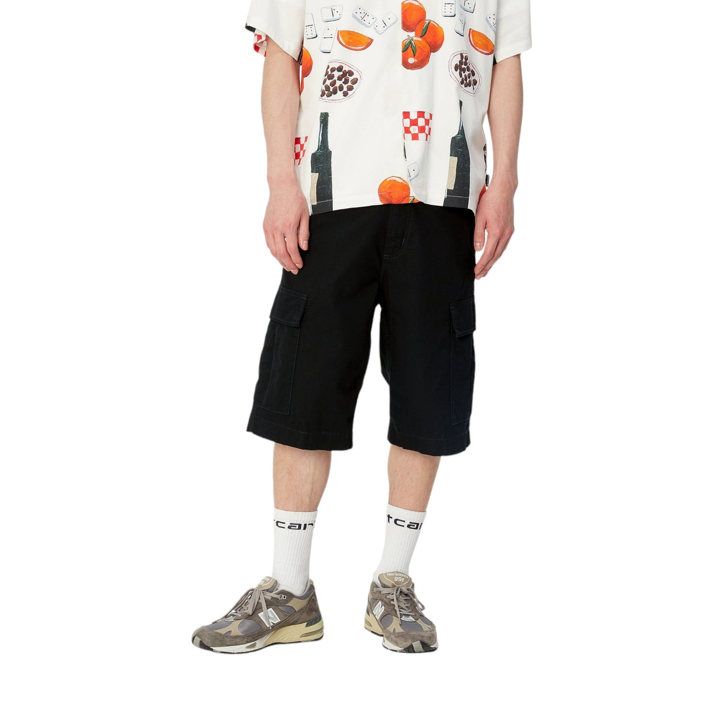 Carhartt Wip Regular cargo Short - Black rinsed Francis Concept