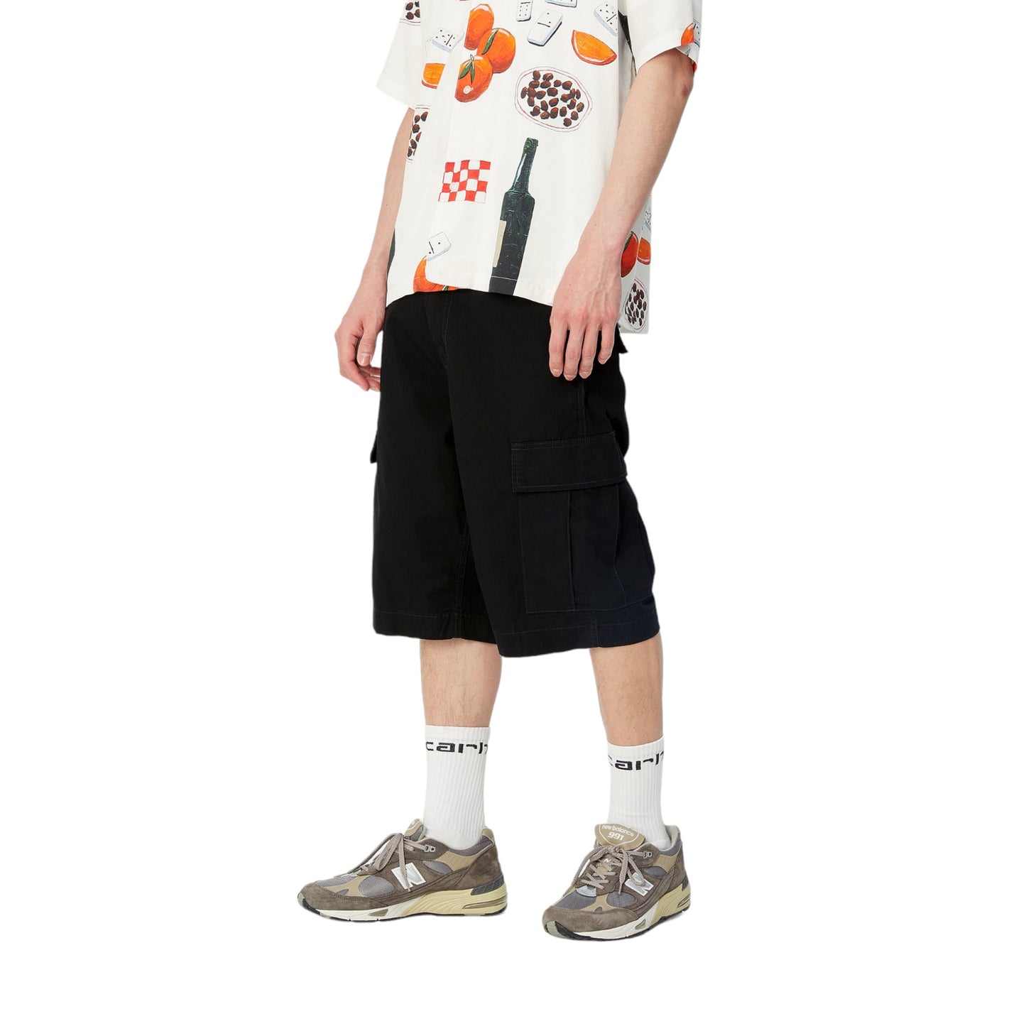 Carhartt Wip Regular cargo Short - Black rinsed Francis Concept