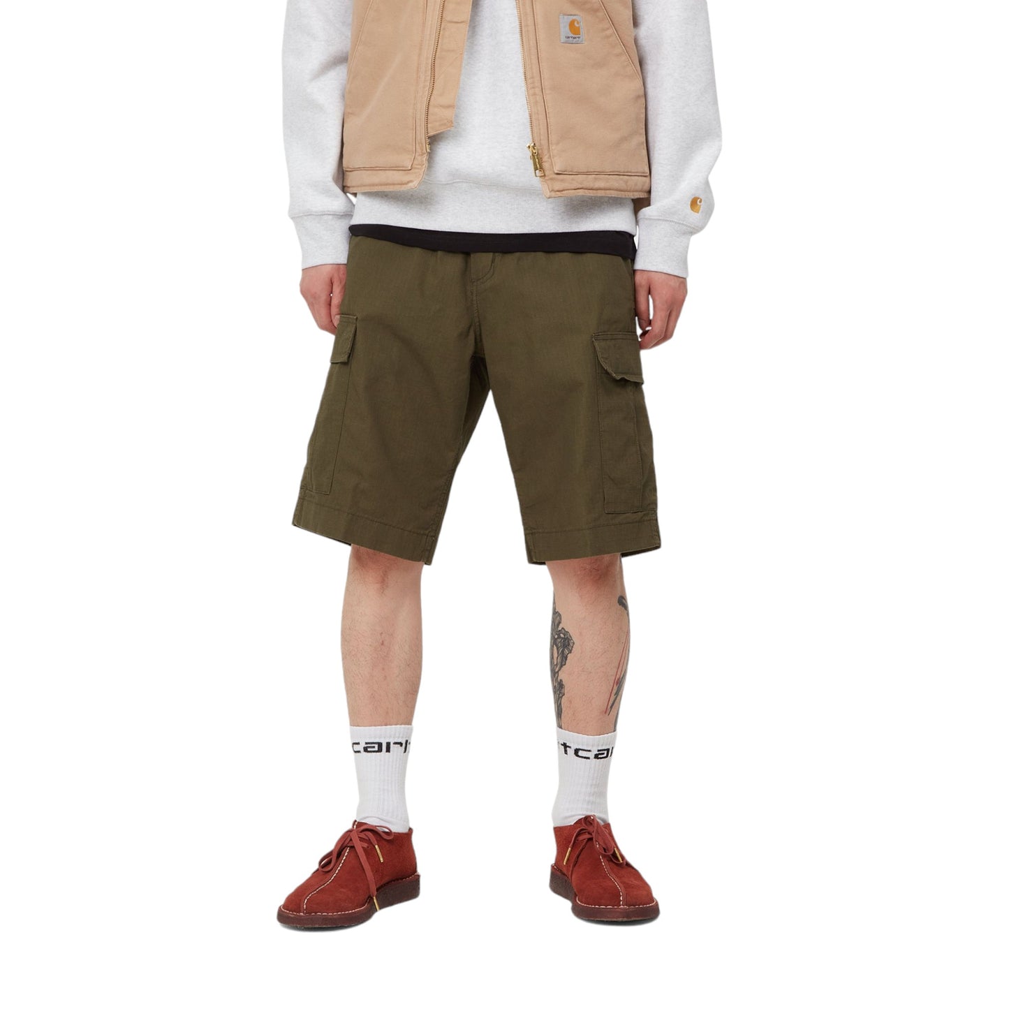 Carhartt Wip Regular Cargo Short - Cypress rinsed Francis Concept