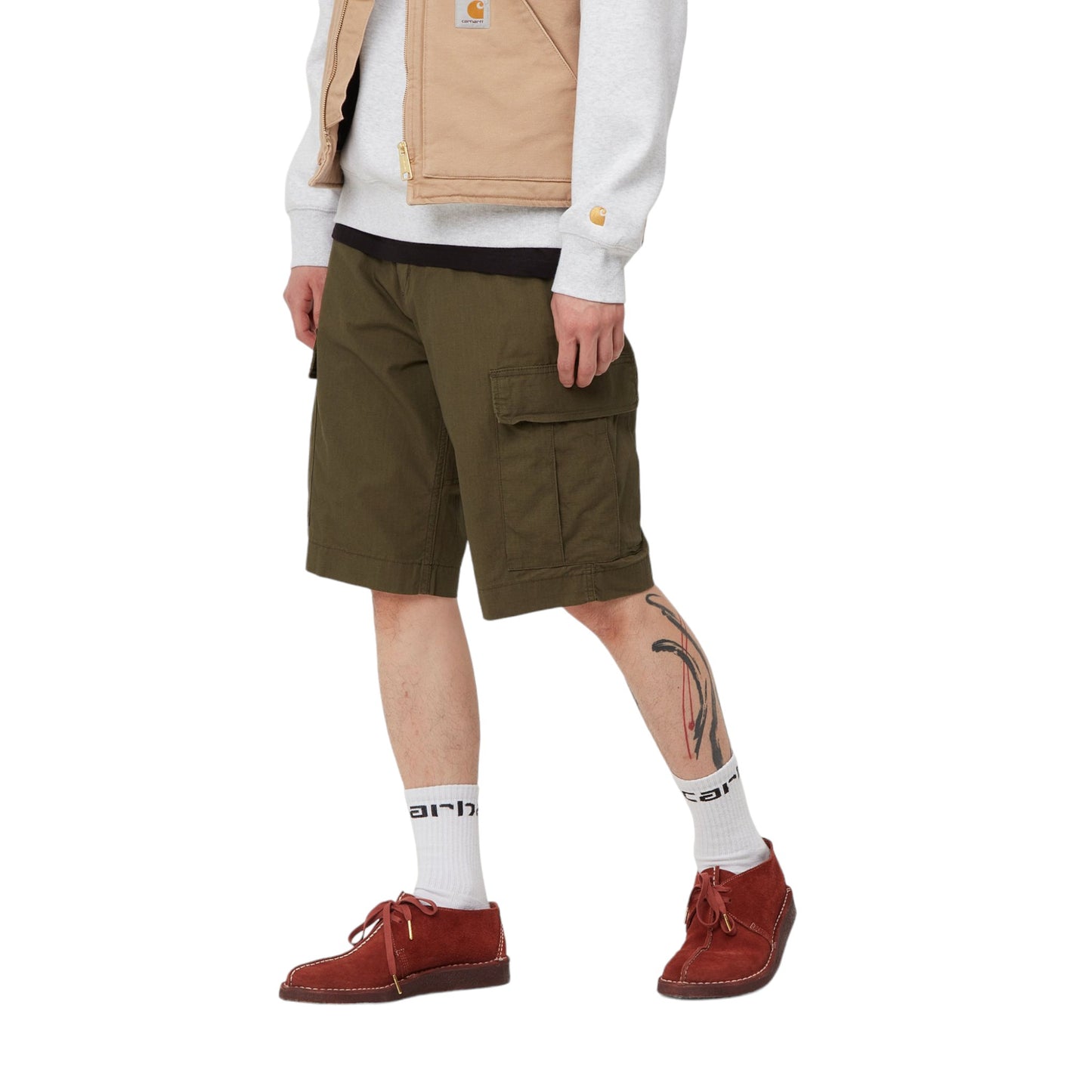 Carhartt Wip Regular Cargo Short - Cypress rinsed Francis Concept